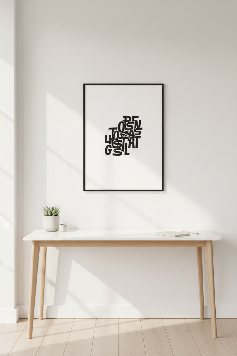 Poster Citazione Motivazionale — Stampa Digitale Minimalista